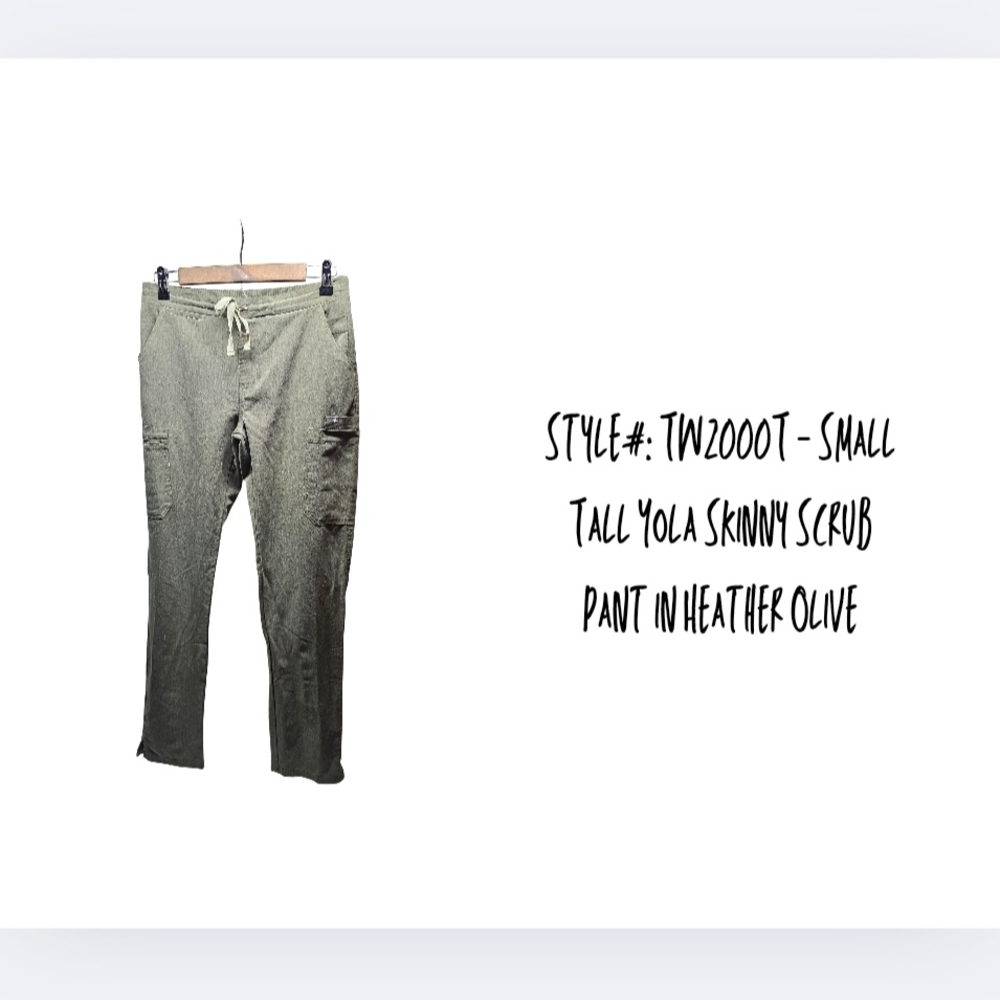 Figs Yola Skinny Pants in Heather Olive